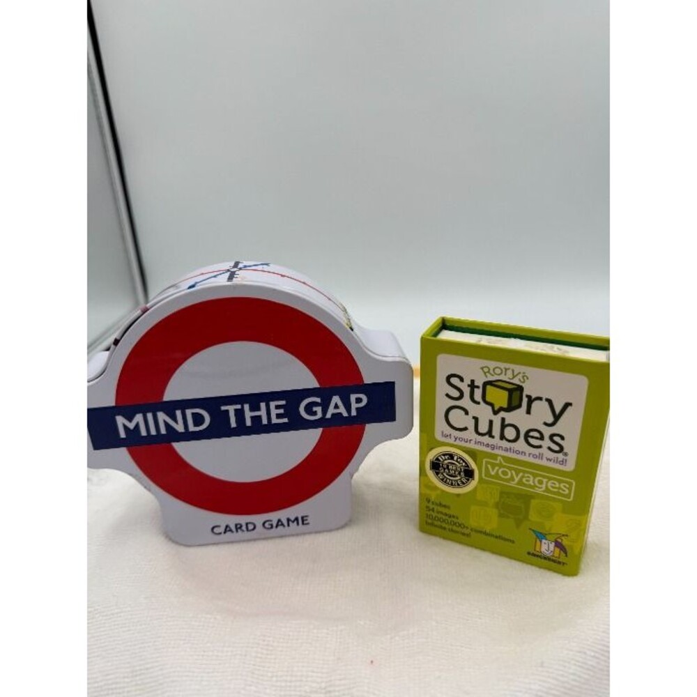 Rory's Story Cubes, Voyages  &  Mind The Gap Card Game. Fun family games for all